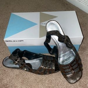 daniblack Andie Slingback Metallic Sandals